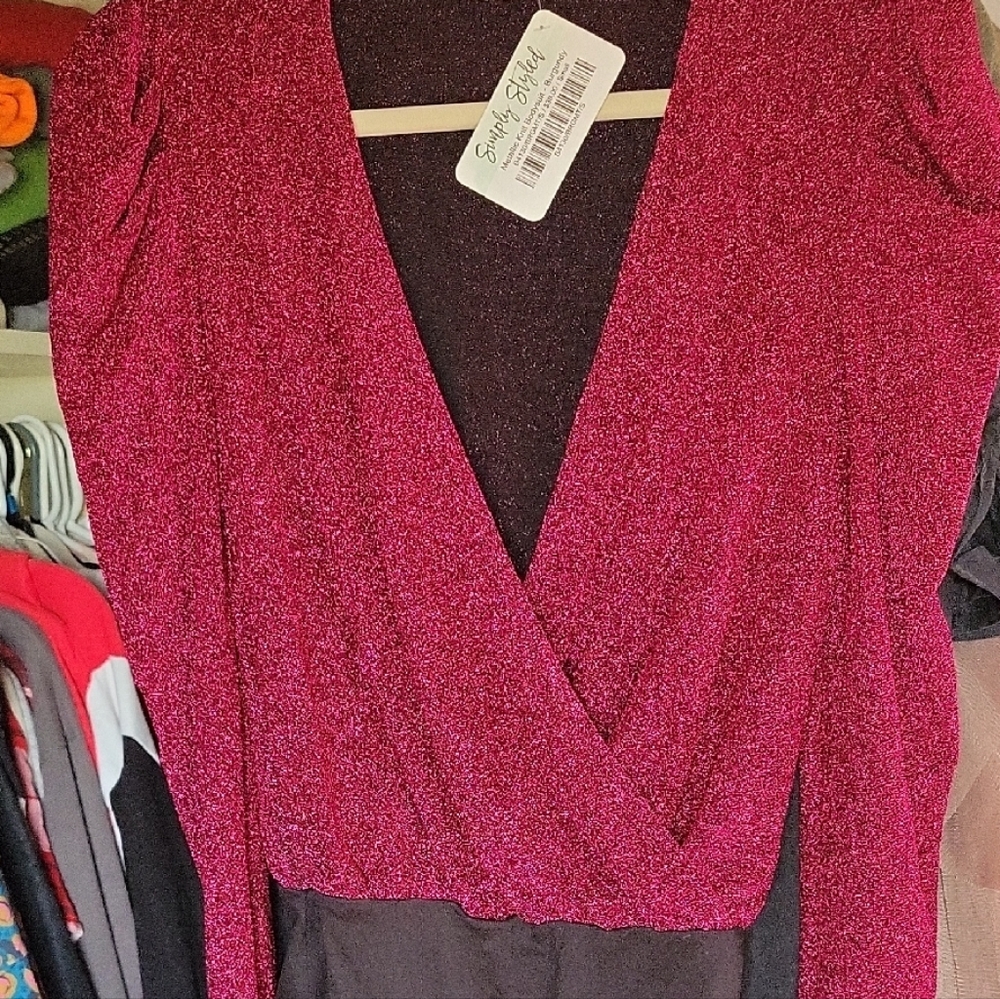 Sparkly Pink Long Sleeve Bodysuit